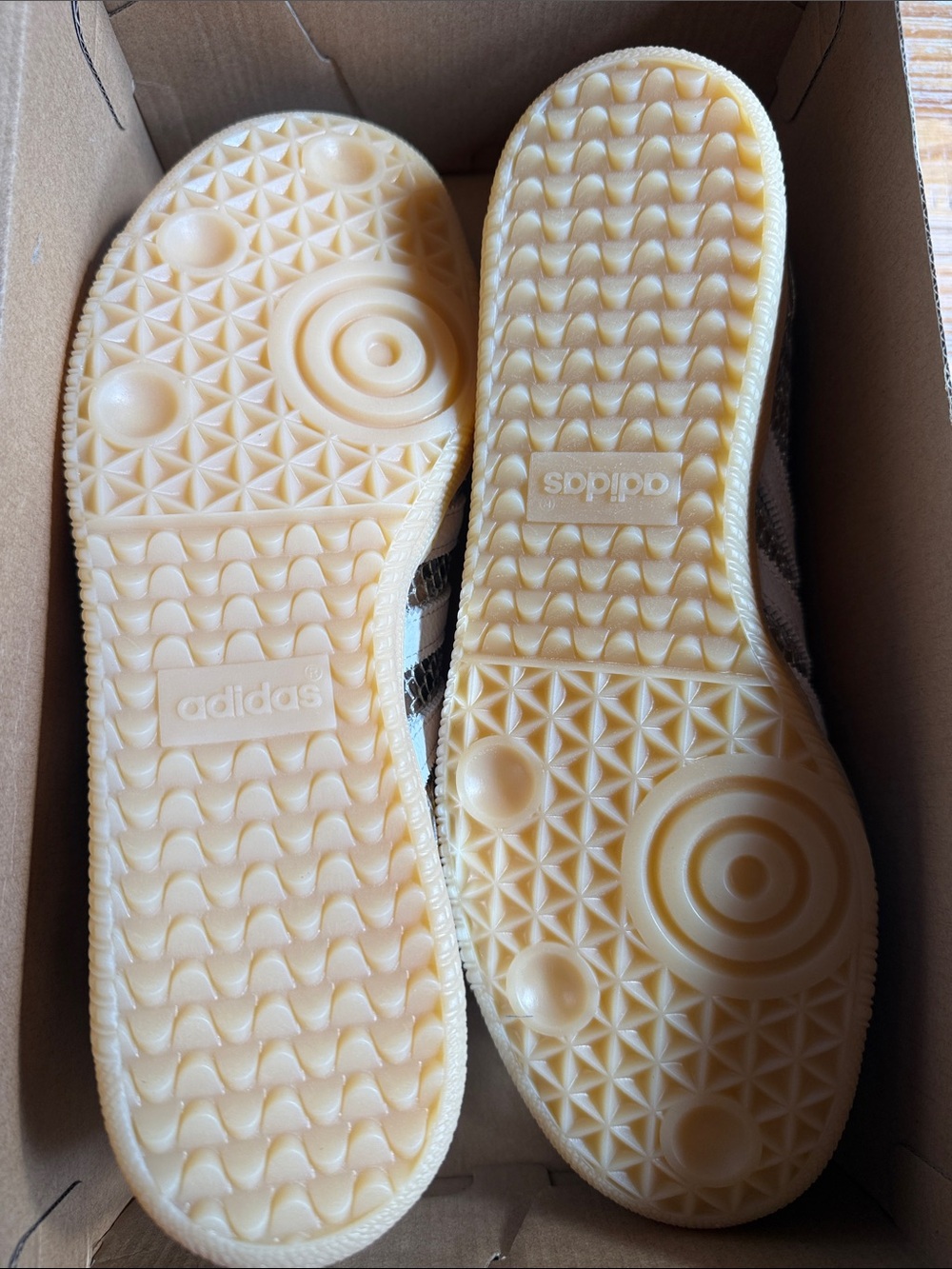 adidas Silver Snakeskin Samba Sneakers - Picture 6 of 7